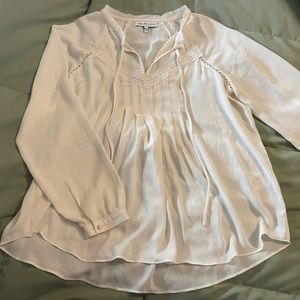 Women’s Cream Long-Sleeve, Light-Weight Blouse: Size Small.